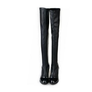 - Black over the knee boots